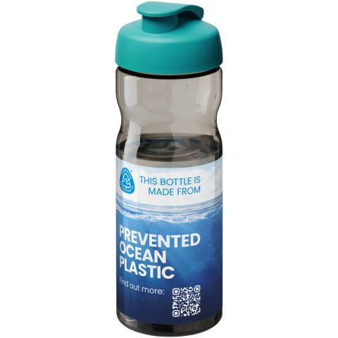 Bidon H2O Eco o pojemności 650 ml z wieczkiem zaciskowym ciemnografitowy, morski (21009705) Bidon H2O Eco o pojemności 650 ml z wieczkiem zaciskowym ciemnografitowy, morski (21009705)
