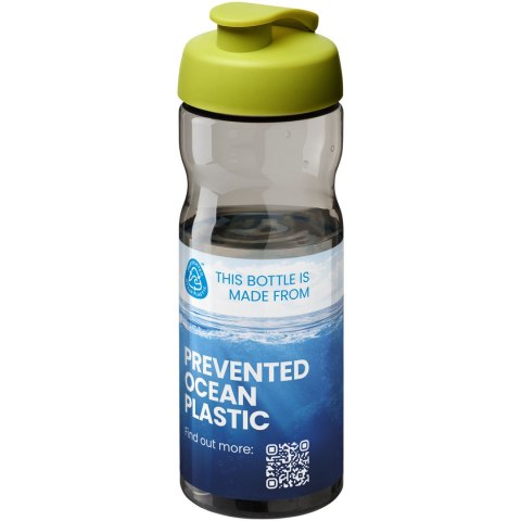 Bidon H2O Eco o pojemności 650 ml z wieczkiem zaciskowym ciemnografitowy, zielony limonkowowy (21009704) Bidon H2O Eco o pojemności 650 ml z wieczkiem zaciskowym ciemnografitowy, zielony limonkowowy (21009704)