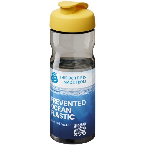 Bidon H2O Eco o pojemności 650 ml z wieczkiem zaciskowym ciemnografitowy, żółty (21009710) Bidon H2O Eco o pojemności 650 ml z wieczkiem zaciskowym ciemnografitowy, żółty (21009710)