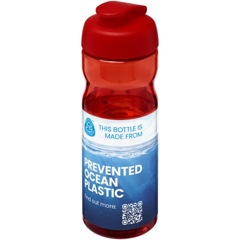 Bidon H2O Eco o pojemności 650 ml z wieczkiem zaciskowym czerwony, czerwony (21009716) Bidon H2O Eco o pojemności 650 ml z wieczkiem zaciskowym czerwony, czerwony (21009716)