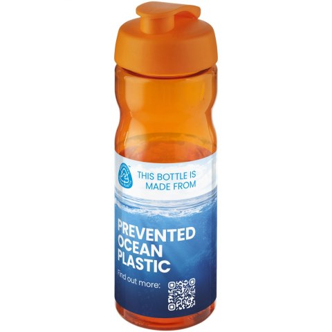 Bidon H2O Eco o pojemności 650 ml z wieczkiem zaciskowym pomarańczowy, pomarańczowy (21009715) Bidon H2O Eco o pojemności 650 ml z wieczkiem zaciskowym pomarańczowy, pomarańczowy (21009715)