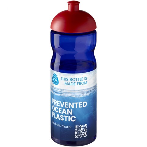 Bidon H2O Eco o pojemności 650 ml z wypukłym wieczkiem błękit królewski, czerwony (21009814) Bidon H2O Eco o pojemności 650 ml z wypukłym wieczkiem błękit królewski, czerwony (21009814)