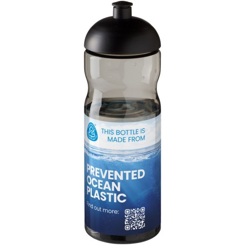 Bidon H2O Eco o pojemności 650 ml z wypukłym wieczkiem charcoal, czarny (21009800) Bidon H2O Eco o pojemności 650 ml z wypukłym wieczkiem charcoal, czarny (21009800)
