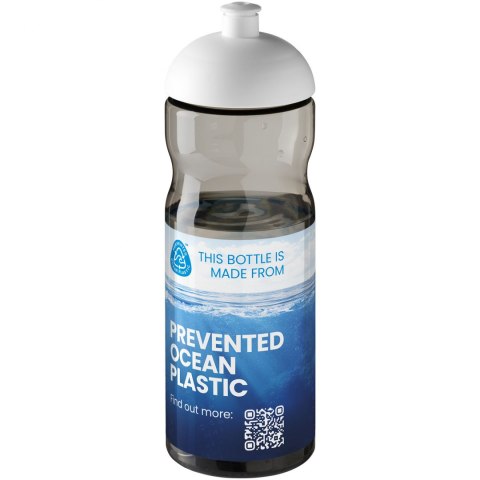 Bidon H2O Eco o pojemności 650 ml z wypukłym wieczkiem ciemnografitowy, biały (21009801) Bidon H2O Eco o pojemności 650 ml z wypukłym wieczkiem ciemnografitowy, biały (21009801)