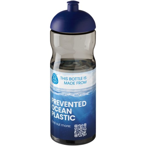 Bidon H2O Eco o pojemności 650 ml z wypukłym wieczkiem ciemnografitowy, błękit królewski (21009802) Bidon H2O Eco o pojemności 650 ml z wypukłym wieczkiem ciemnografitowy, błękit królewski (21009802)