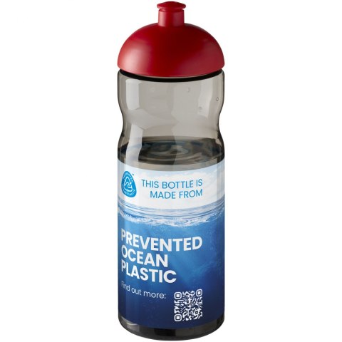 Bidon H2O Eco o pojemności 650 ml z wypukłym wieczkiem ciemnografitowy, czerwony (21009803) Bidon H2O Eco o pojemności 650 ml z wypukłym wieczkiem ciemnografitowy, czerwony (21009803)