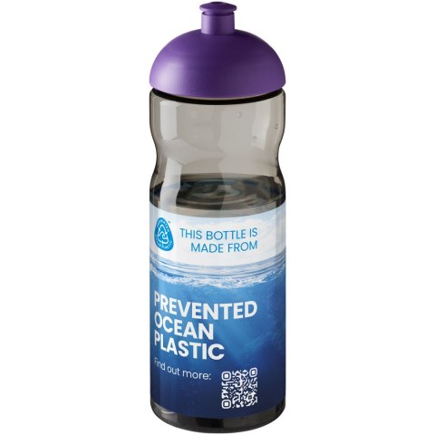 Bidon H2O Eco o pojemności 650 ml z wypukłym wieczkiem ciemnografitowy, fioletowy (21009809) Bidon H2O Eco o pojemności 650 ml z wypukłym wieczkiem ciemnografitowy, fioletowy (21009809)