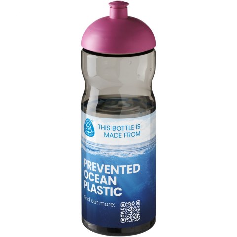 Bidon H2O Eco o pojemności 650 ml z wypukłym wieczkiem ciemnografitowy, magenta (21009808) Bidon H2O Eco o pojemności 650 ml z wypukłym wieczkiem ciemnografitowy, magenta (21009808)