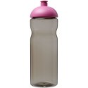 Bidon H2O Eco o pojemności 650 ml z wypukłym wieczkiem ciemnografitowy, magenta (21009808)