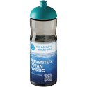 Bidon H2O Eco o pojemności 650 ml z wypukłym wieczkiem ciemnografitowy, morski (21009805)