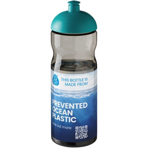Bidon H2O Eco o pojemności 650 ml z wypukłym wieczkiem ciemnografitowy, morski (21009805) Bidon H2O Eco o pojemności 650 ml z wypukłym wieczkiem ciemnografitowy, morski (21009805)