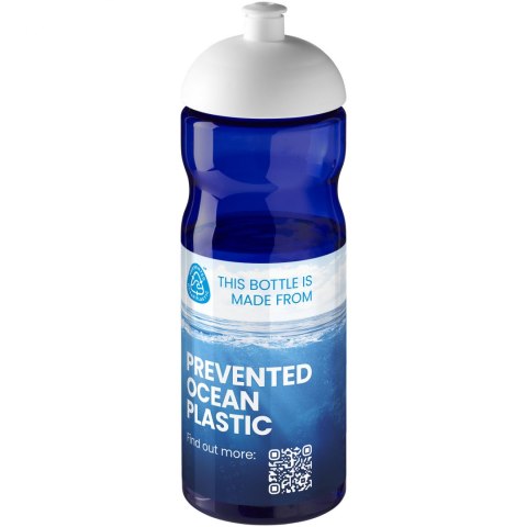 Bidon H2O Eco o pojemności 650 ml z wypukłym wieczkiem niebieski, biały (21009813) Bidon H2O Eco o pojemności 650 ml z wypukłym wieczkiem niebieski, biały (21009813)