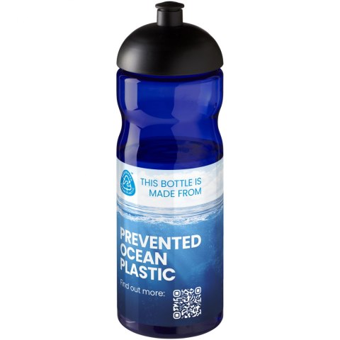 Bidon H2O Eco o pojemności 650 ml z wypukłym wieczkiem niebieski, czarny (21009811) Bidon H2O Eco o pojemności 650 ml z wypukłym wieczkiem niebieski, czarny (21009811)