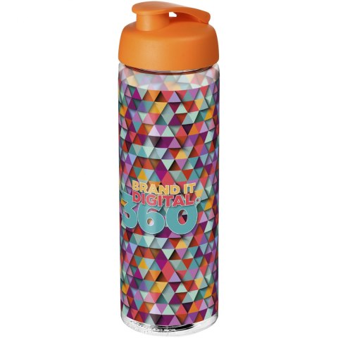 Bidon H2O Vibe o pojemności 850 ml z otwieranym wieczkiem przezroczysty, pomarańczowy (21009407) Bidon H2O Vibe o pojemności 850 ml z otwieranym wieczkiem przezroczysty, pomarańczowy (21009407)