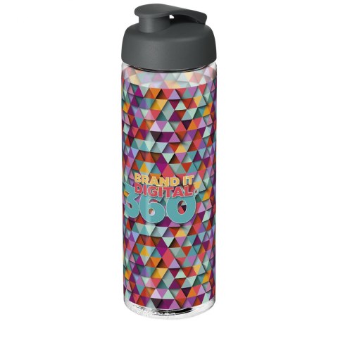 Bidon H2O Vibe o pojemności 850 ml z otwieranym wieczkiem przezroczysty, szary (21009413) Bidon H2O Vibe o pojemności 850 ml z otwieranym wieczkiem przezroczysty, szary (21009413)