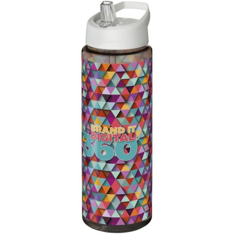 Bidon H2O Vibe o pojemności 850 ml z wieczkiem z dzióbkiem ciemnografitowy, biały (21009603) Bidon H2O Vibe o pojemności 850 ml z wieczkiem z dzióbkiem ciemnografitowy, biały (21009603)