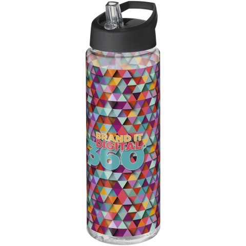 Bidon H2O Vibe o pojemności 850 ml z wieczkiem z dzióbkiem przezroczysty, czarny (21009600) Bidon H2O Vibe o pojemności 850 ml z wieczkiem z dzióbkiem przezroczysty, czarny (21009600)