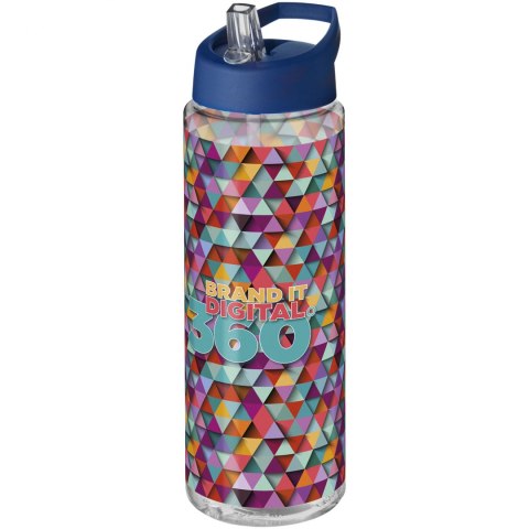 Bidon H2O Vibe o pojemności 850 ml z wieczkiem z dzióbkiem przezroczysty, niebieski (21009609) Bidon H2O Vibe o pojemności 850 ml z wieczkiem z dzióbkiem przezroczysty, niebieski (21009609)