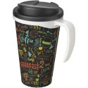 Brite-Americano® Grande 350 ml mug with spill-proof lid biały, czarny (21042006)