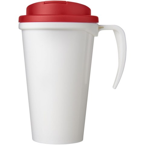 Brite-Americano® Grande 350 ml mug with spill-proof lid biały, czerwony (21042008) Brite-Americano® Grande 350 ml mug with spill-proof lid biały, czerwony (21042008)
