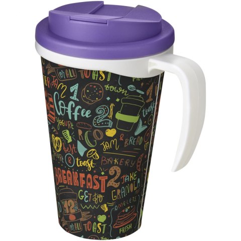 Brite-Americano® Grande 350 ml mug with spill-proof lid biały, fioletowy (21042011)