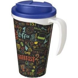 Brite-Americano® Grande 350 ml mug with spill-proof lid biały, niebieski (21042007)