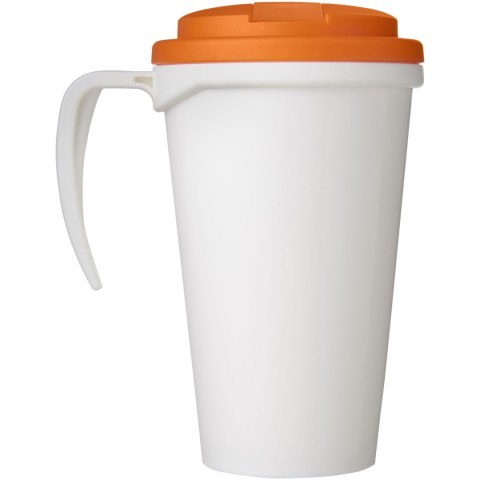 Brite-Americano® Grande 350 ml mug with spill-proof lid biały, pomarańczowy (21042010) Brite-Americano® Grande 350 ml mug with spill-proof lid biały, pomarańczowy (21042010)