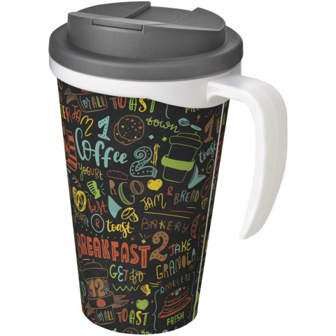 Brite-Americano® Grande 350 ml mug with spill-proof lid biały, szary (21042013)