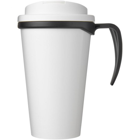 Brite-Americano® Grande 350 ml mug with spill-proof lid czarny, biały (21042001) Brite-Americano® Grande 350 ml mug with spill-proof lid czarny, biały (21042001)