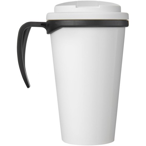 Brite-Americano® Grande 350 ml mug with spill-proof lid czarny, biały (21042001) Brite-Americano® Grande 350 ml mug with spill-proof lid czarny, biały (21042001)
