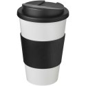 Americano® 350 ml tumbler with grip & spill-proof lid biały, czarny (21069600)