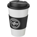 Americano® 350 ml tumbler with grip & spill-proof lid biały, czarny (21069600)