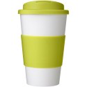 Americano® 350 ml tumbler with grip & spill-proof lid biały, limonka (21069605)