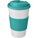 Americano® 350 ml tumbler with grip & spill-proof lid biały, morski (21069604)