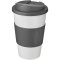 Americano® 350 ml tumbler with grip & spill-proof lid biały, szary (21069610)