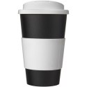 Americano® 350 ml tumbler with grip & spill-proof lid czarny, biały (21069611)