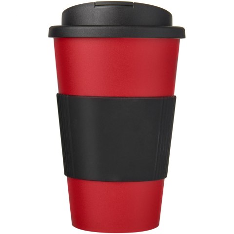 Americano® 350 ml tumbler with grip & spill-proof lid czerwony, czarny (21069616) Americano® 350 ml tumbler with grip & spill-proof lid czerwony, czarny (21069616)