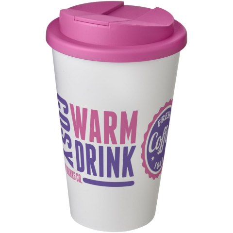 Americano® 350 ml tumbler with spill-proof lid biały, magenta (21069510) Americano® 350 ml tumbler with spill-proof lid biały, magenta (21069510)