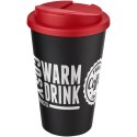 Americano® 350 ml tumbler with spill-proof lid czarny, czerwony (21069516)