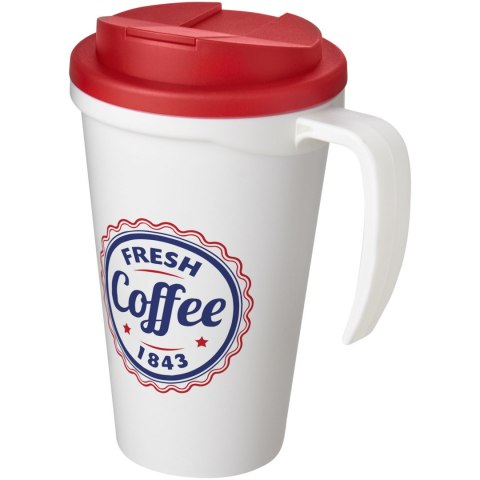 Americano® Grande 350 ml mug with spill-proof lid biały, czerwony (21042107) Americano® Grande 350 ml mug with spill-proof lid biały, czerwony (21042107)