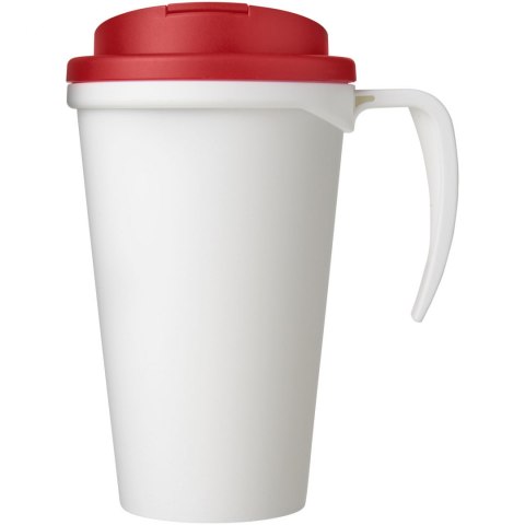 Americano® Grande 350 ml mug with spill-proof lid biały, czerwony (21042107) Americano® Grande 350 ml mug with spill-proof lid biały, czerwony (21042107)