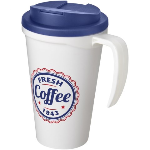 Americano® Grande 350 ml mug with spill-proof lid biały, niebieski (21042108) Americano® Grande 350 ml mug with spill-proof lid biały, niebieski (21042108)