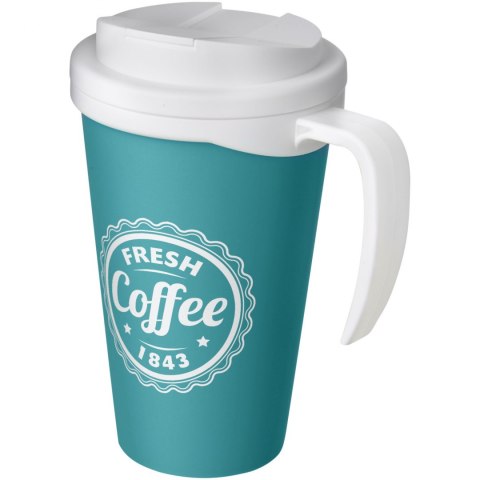 Americano® Grande 350 ml mug with spill-proof lid błękitny, biały (21042111) Americano® Grande 350 ml mug with spill-proof lid błękitny, biały (21042111)