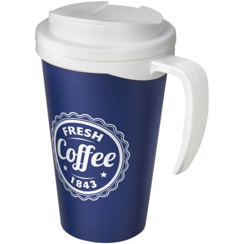 Americano® Grande 350 ml mug with spill-proof lid niebieski, biały (21042109) Americano® Grande 350 ml mug with spill-proof lid niebieski, biały (21042109)