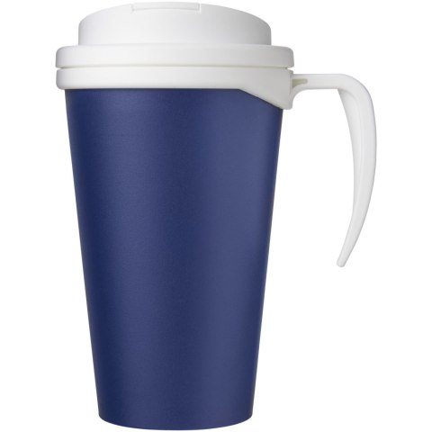 Americano® Grande 350 ml mug with spill-proof lid niebieski, biały (21042109) Americano® Grande 350 ml mug with spill-proof lid niebieski, biały (21042109)