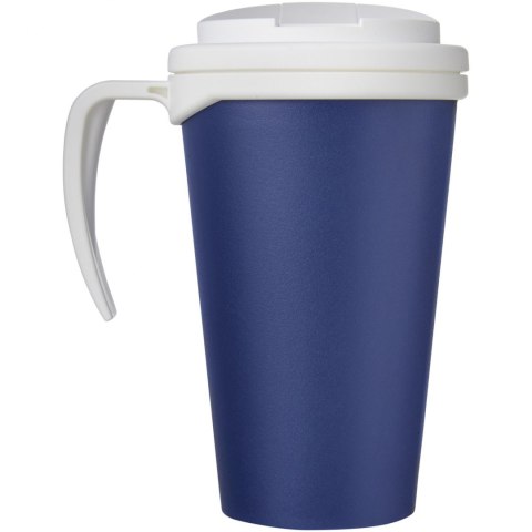 Americano® Grande 350 ml mug with spill-proof lid niebieski, biały (21042109) Americano® Grande 350 ml mug with spill-proof lid niebieski, biały (21042109)