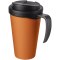 Americano® Grande 350 ml mug with spill-proof lid pomarańczowy, czarny (21042104)