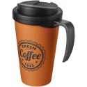 Americano® Grande 350 ml mug with spill-proof lid pomarańczowy, czarny (21042104)