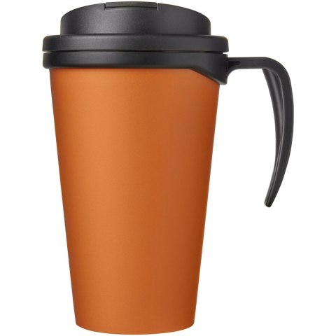 Americano® Grande 350 ml mug with spill-proof lid pomarańczowy, czarny (21042104) Americano® Grande 350 ml mug with spill-proof lid pomarańczowy, czarny (21042104)