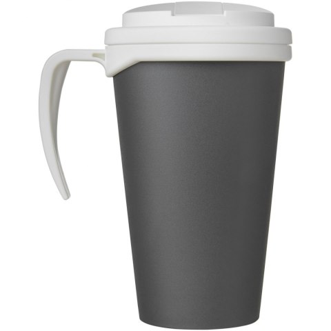 Americano® Grande 350 ml mug with spill-proof lid szary, biały (21042113) Americano® Grande 350 ml mug with spill-proof lid szary, biały (21042113)